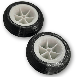 Par de Roda macia 42mm Aeromodelo Elétrico 110cm de asa 7grs cada