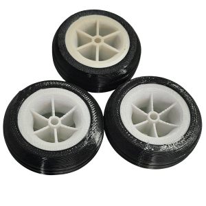 3 Roda macia 42mm Aeromodelo Elétrico 110cm de asa 7grs cada