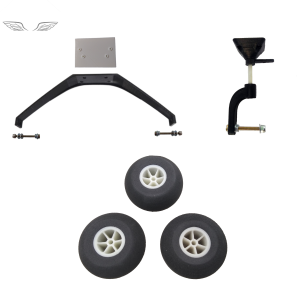 Trem De Pouso completo para Aeromodelo Elétricos Asa alta com 110cm de asa