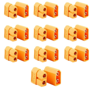 10 Pares Conectores Plug de energia Xt60 Amarelo 10 Macho +10 Fêmea