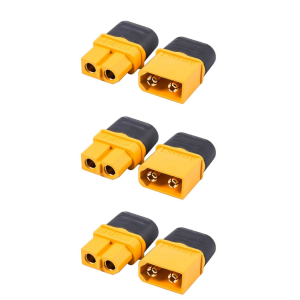 3 Par de Conectores Plugs de energia Xt60H Com Capa 3 Macho + 3 Fêmea