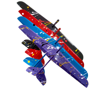 4 Avião Planador Modelo Grande 31cm Voo Livre Cor Sortida Resistente
