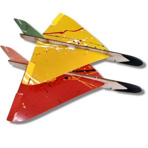 2 Avião Planador De Voo Livre De Plástico Modelo Delta Com Estilingue Para Crianças