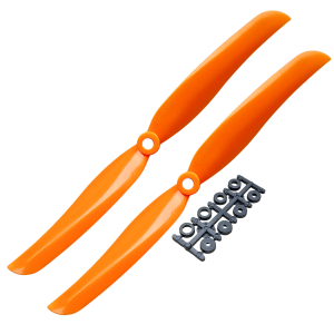 2 Hélices EP-8060 Laranja Anéis de eixo Aeromodelo Elétrico
