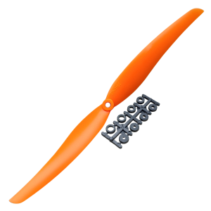 Hélice EP-11x6 Laranja com Anéis de eixo Aeromodelo Elétrico