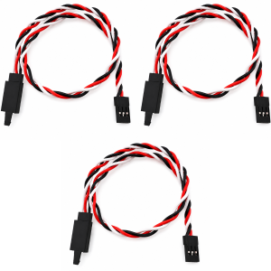 3 Extensão de Servo 30cm 22awg Torcido Com Trava Heavy Duty