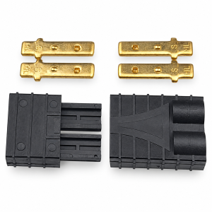 1 par de conectores TRX macho e fêmea com quatro terminais para automodelo RC
