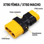 Conector adaptador XT90 Femea para XT60 Macho Energia 60A — foto caracteristicas